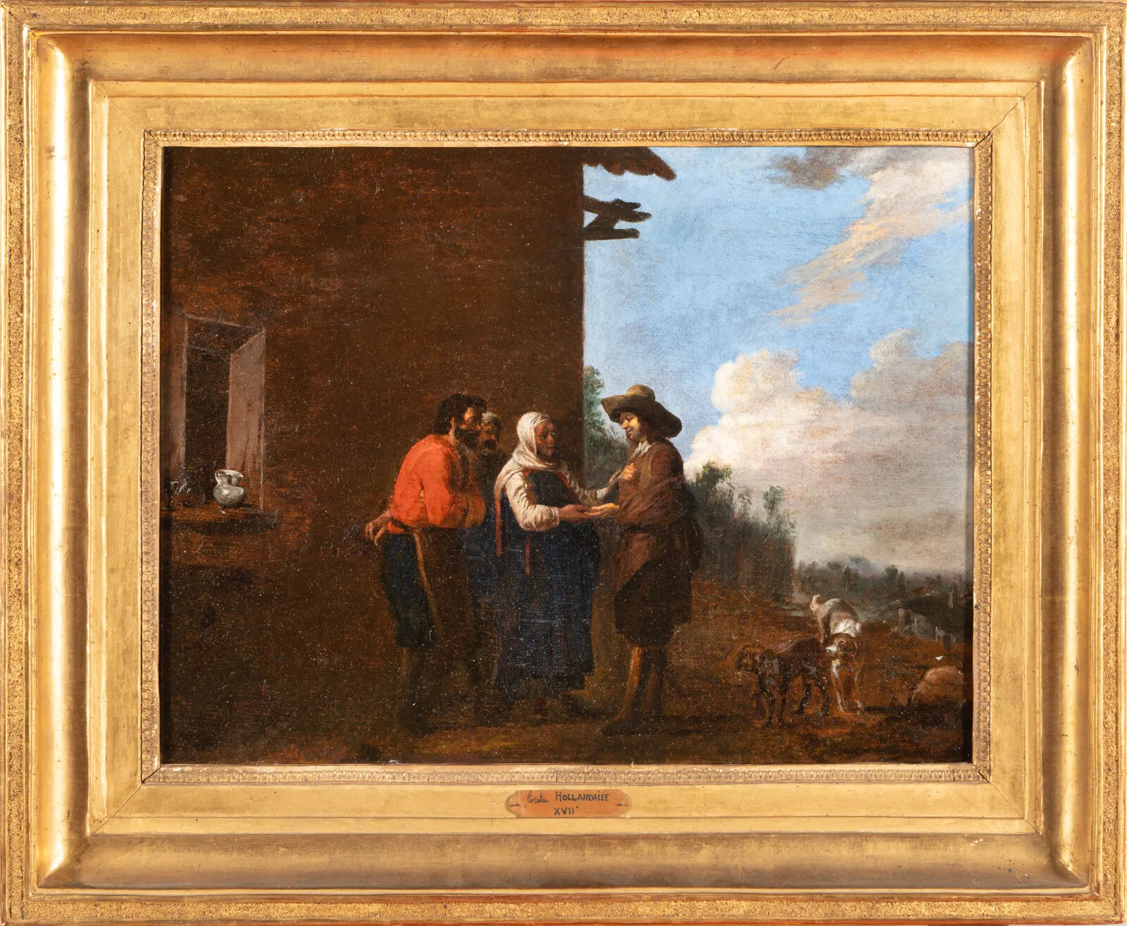 ÉCOLE ROMAINE d’après Michelangelo CERQUOZZI (1602-1660) : « La diseuse…