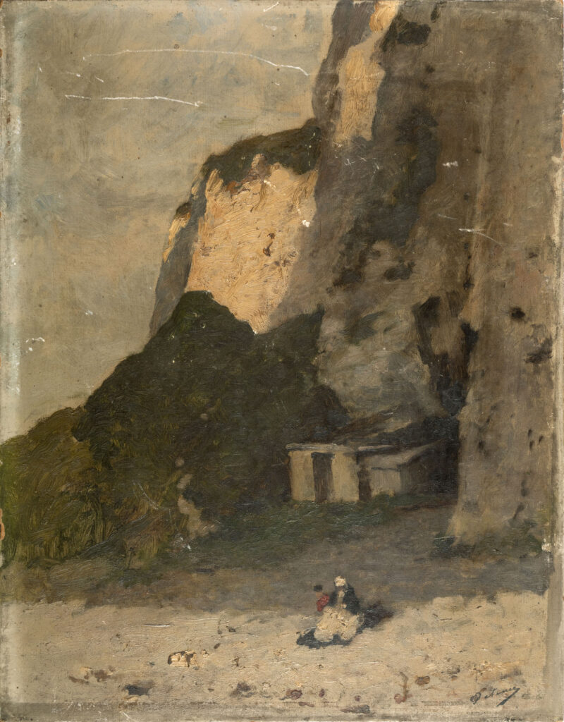 ÉCOLE DU XIXe SIÈCLE : « Falaise », HSC, sbd.…