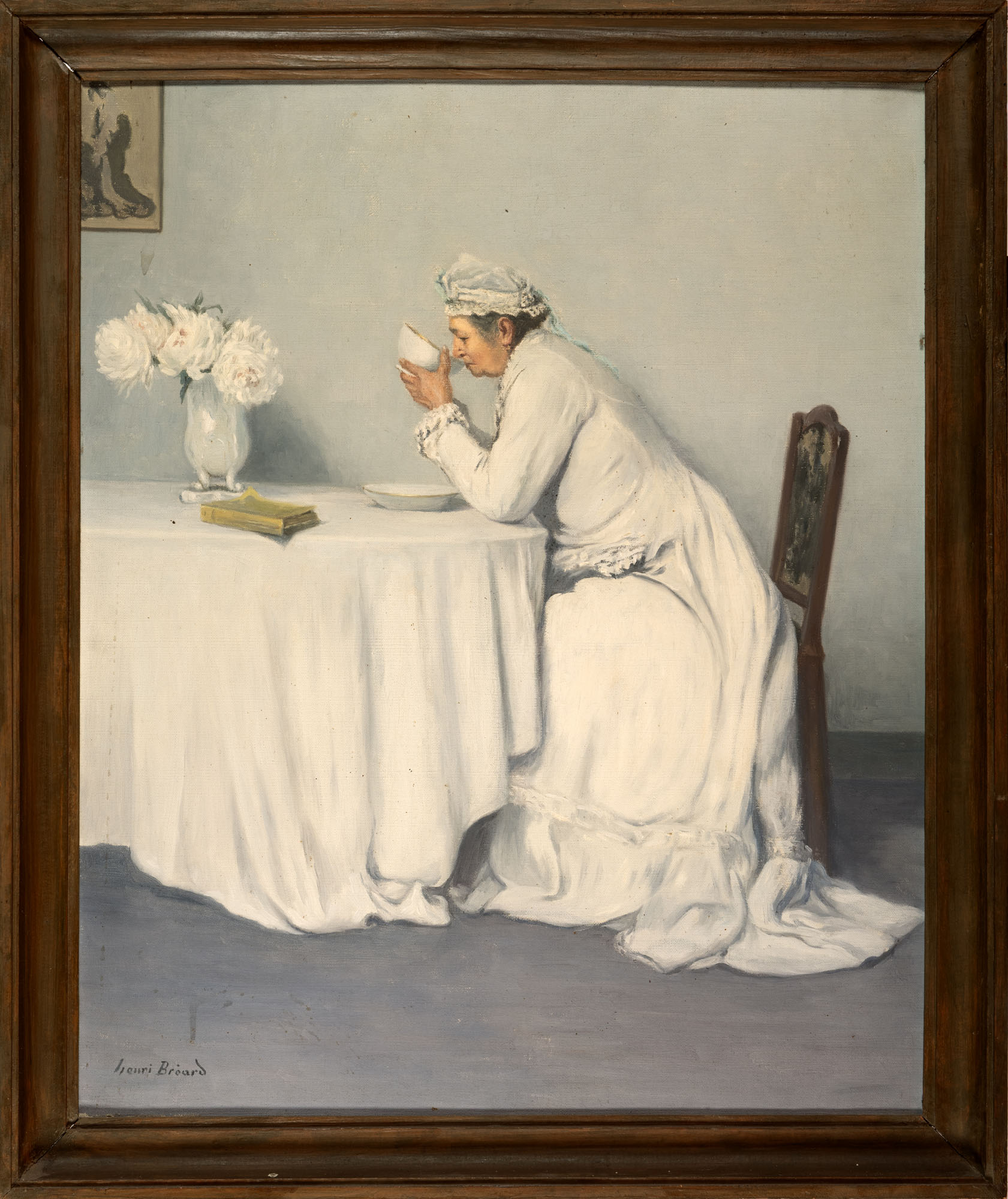 BRÉARD Henri (1873-1950) : « Femme buvant un café »,…