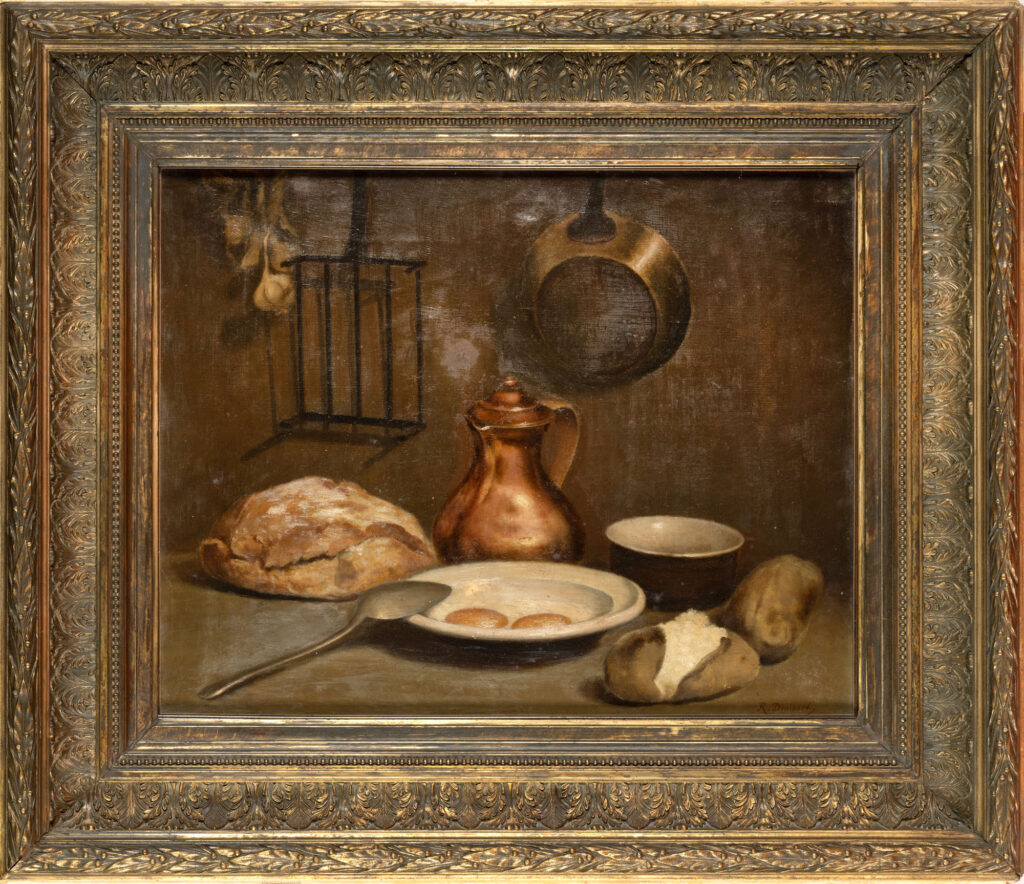 DENISART (XIXe-XXe) : « Nature-morte aux œufs », HST, sbd,…
