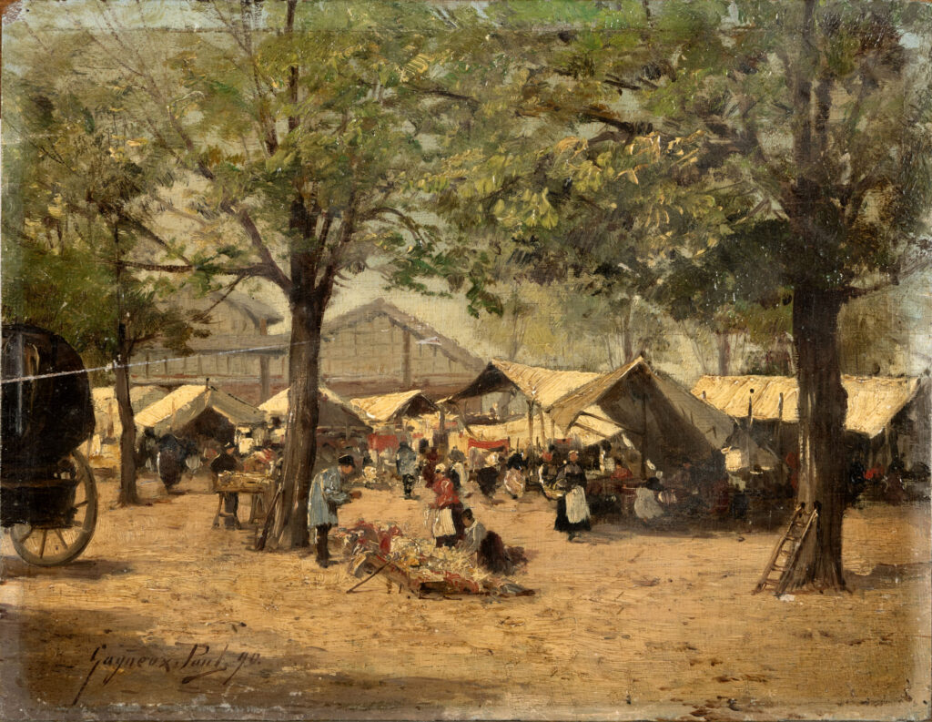 GAGNEUX Paul (1857-1892) : « Le jour du marché, place…
