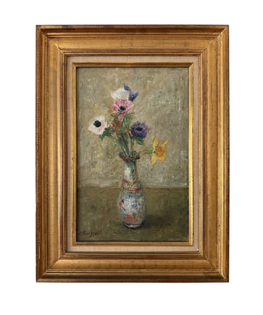 KLEMCZYNSKI Pierre (1910-1991) : « Bouquet d&rsquo;anémones dans un vase…