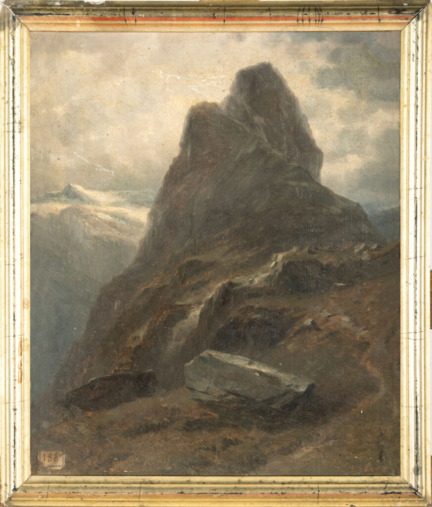 LORTET Leberecht (1828-1901) : « Vue des Alpes », HSC,…