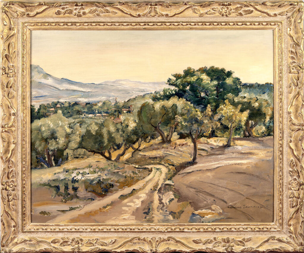 SAVREUX Maurice (1884‒1971) : « Vue d&rsquo;un paysage de Provence…