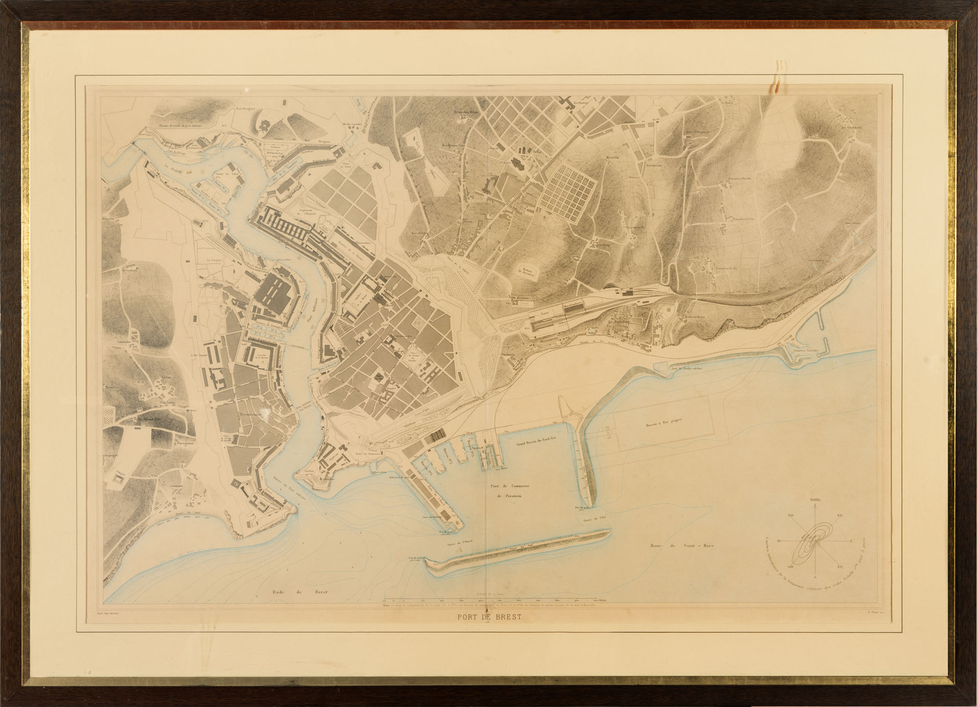 PEROT. E (XXe) : « Port de Brest », CARTE…