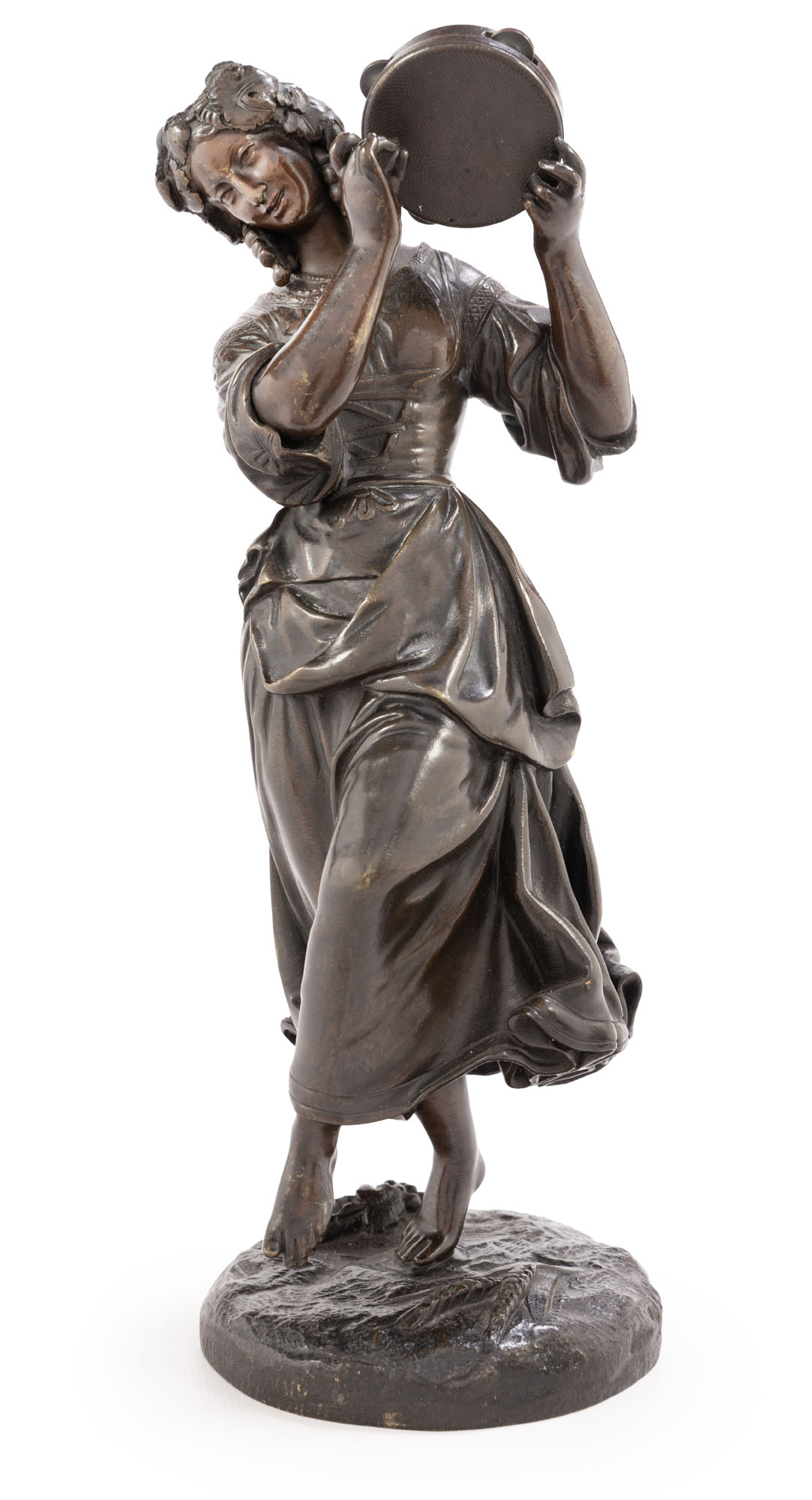 CUMBERWORTH Charles (1811-1852) : « La danseuse napolitaine », bronze…