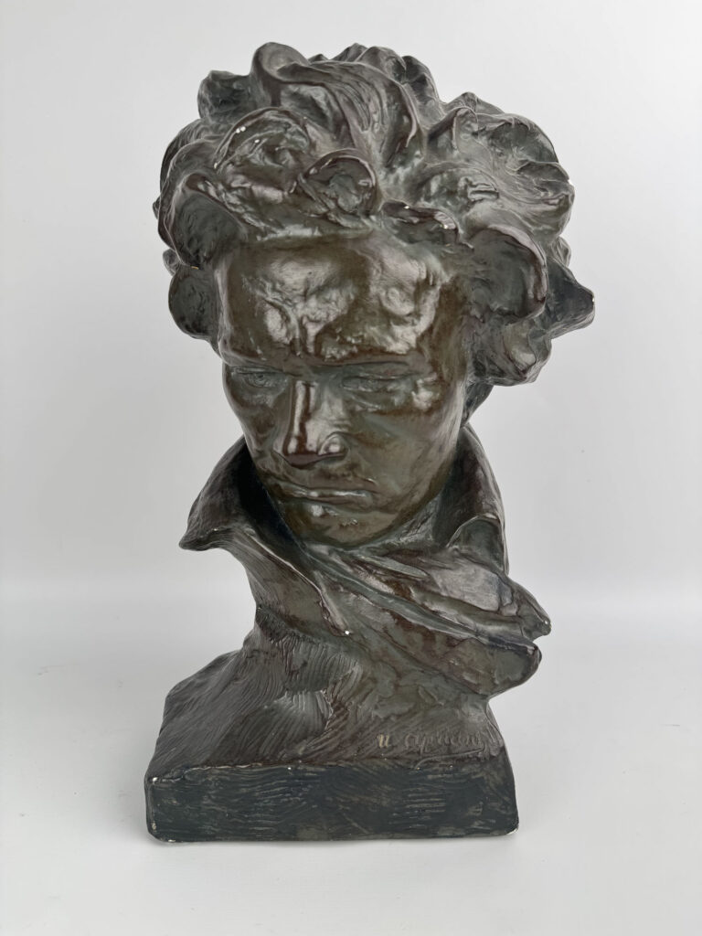 CIPRIANI Ugo (1887-1960) d&rsquo;après : BUSTE de Beethoven en plâtre…