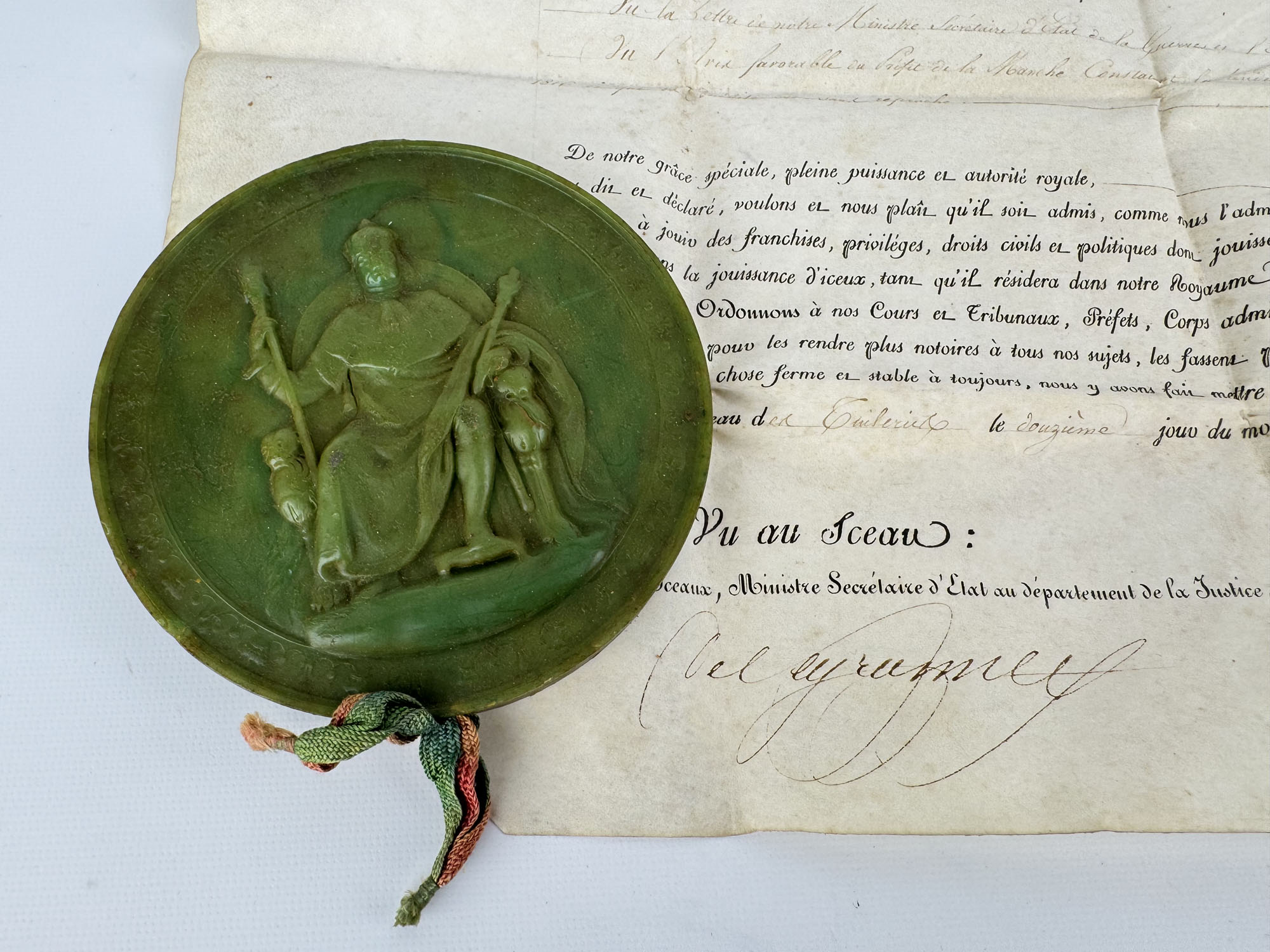 TIOLIER Nicolas-Pierre (1784-1853) : EMPREINTE DU GRAND SCEAU DE LOUIS…