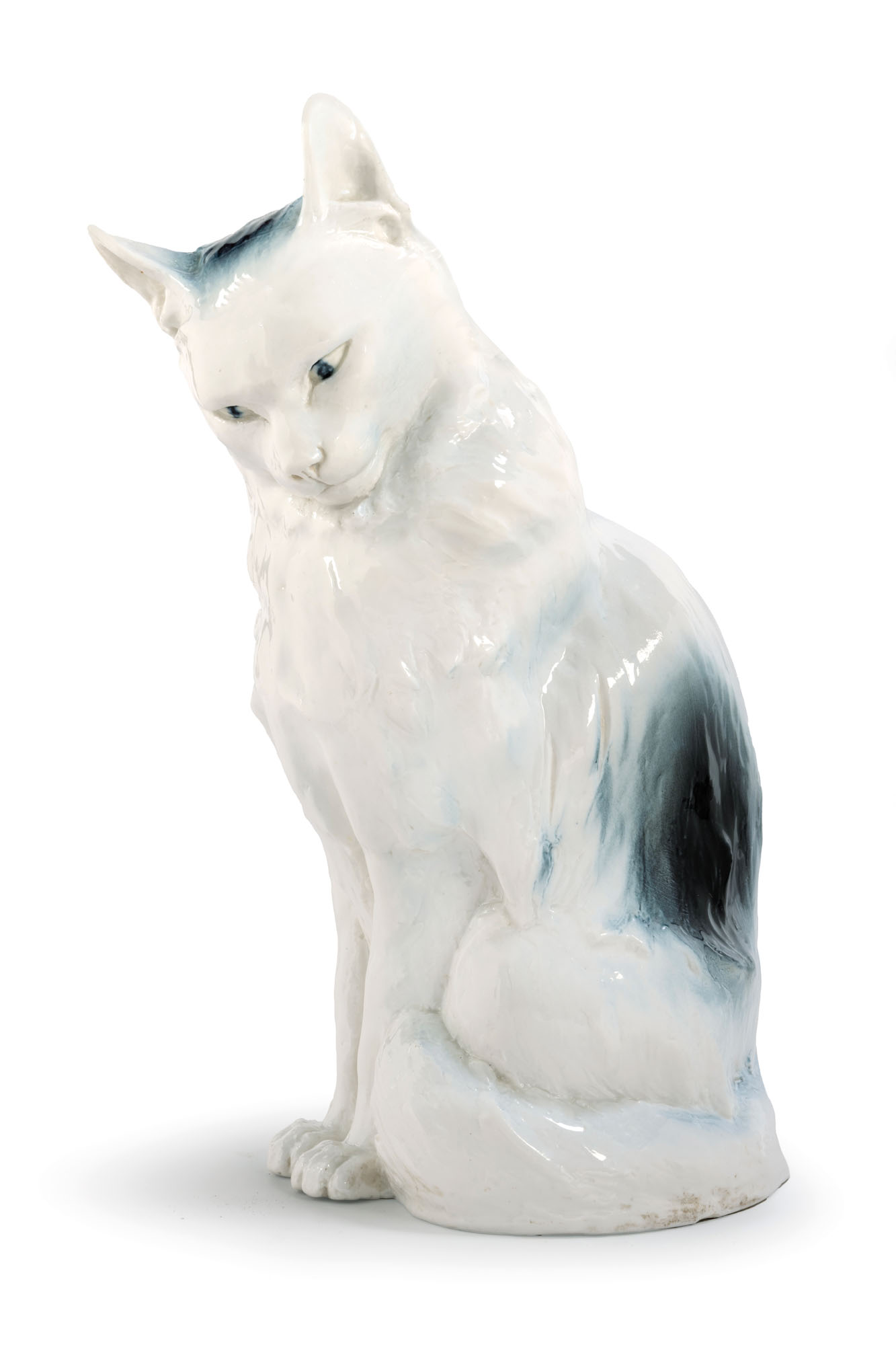 SANDOZ Édouard-Marcel (1881-1971) & SÈVRES : « Chat assis »,…