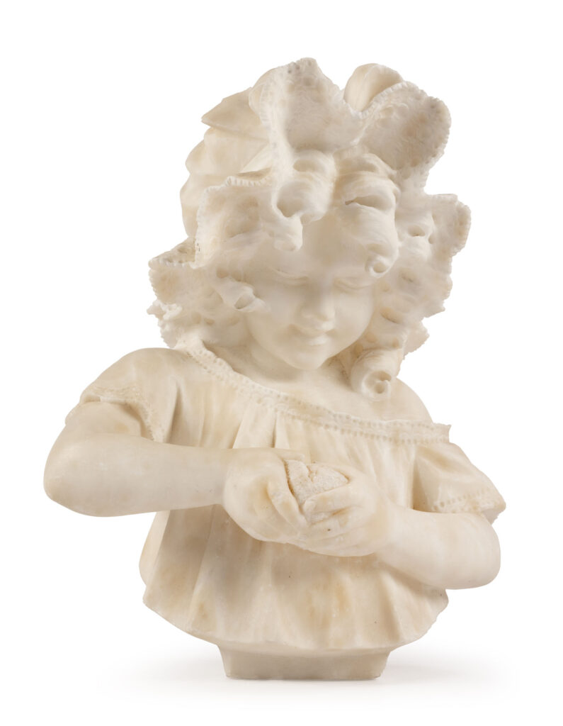 FRILLI Antonio (1860-1920) : « Petite fille au fruit »…