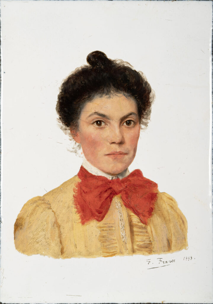 FRANCE Félix (1844-1903) : « Portrait de Berthe au chemisier…