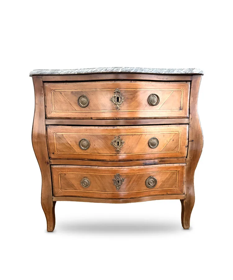 COMMODE en bois de placage de noyer et bois indigène…