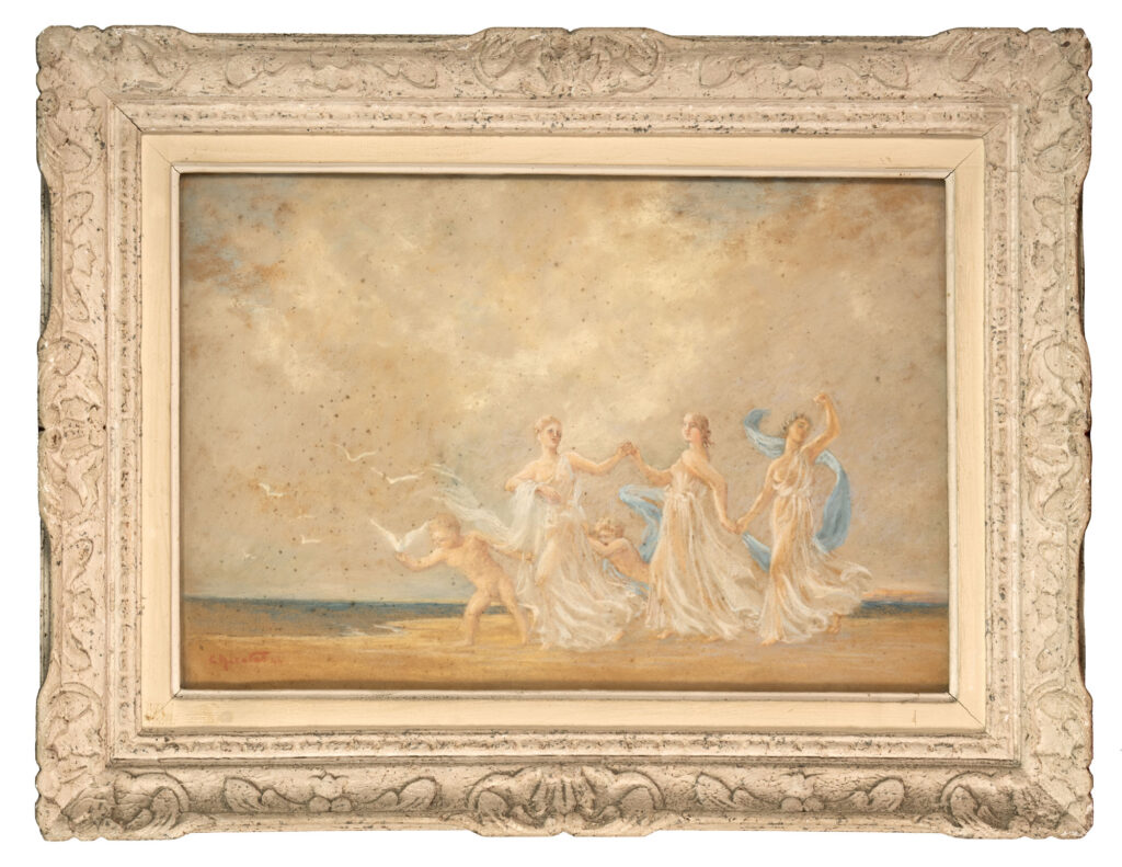 ÉCOLE DU XXe SIÈCLE : « Figures aux drapés »,…