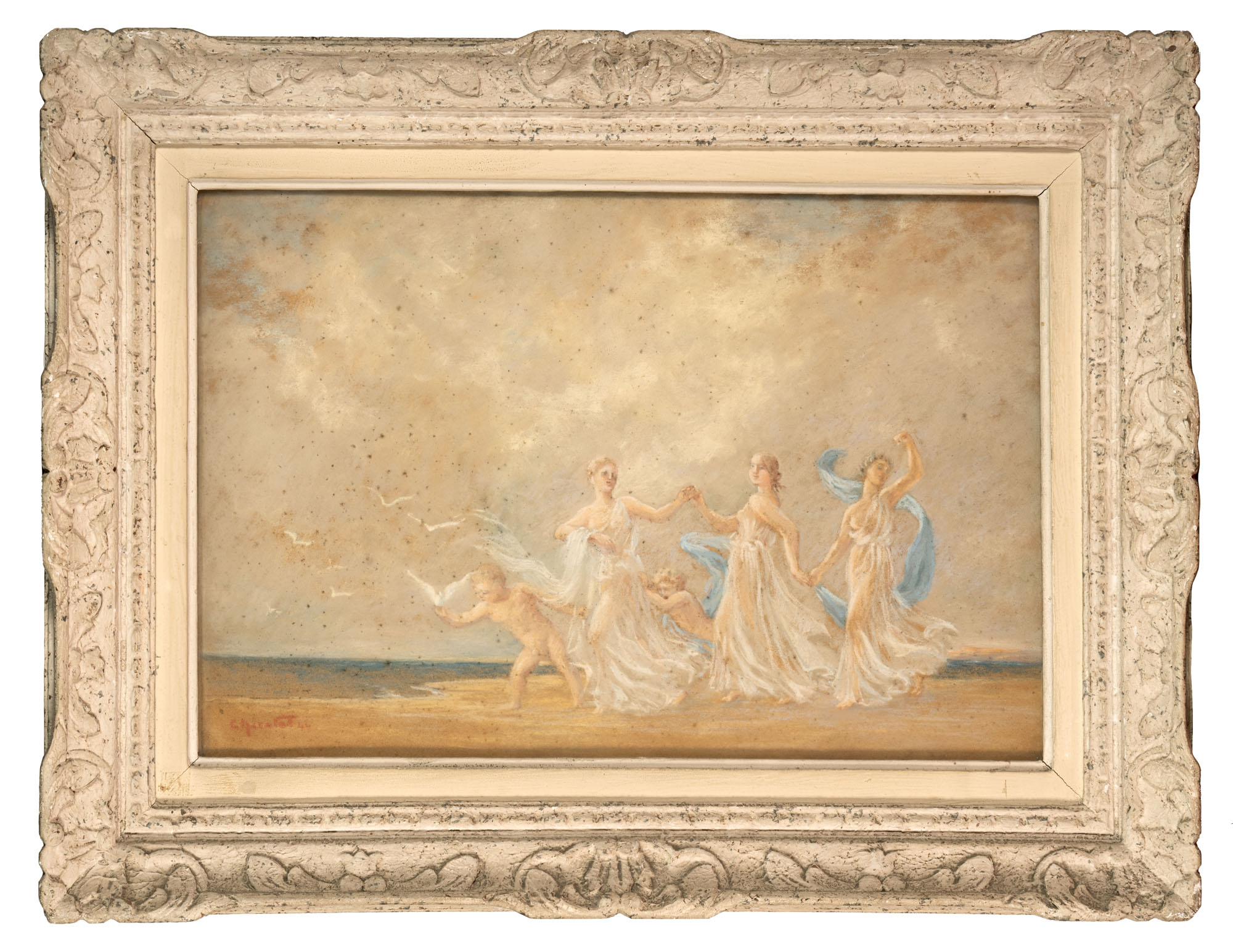 ÉCOLE DU XXe SIÈCLE : « Figures aux drapés »,…