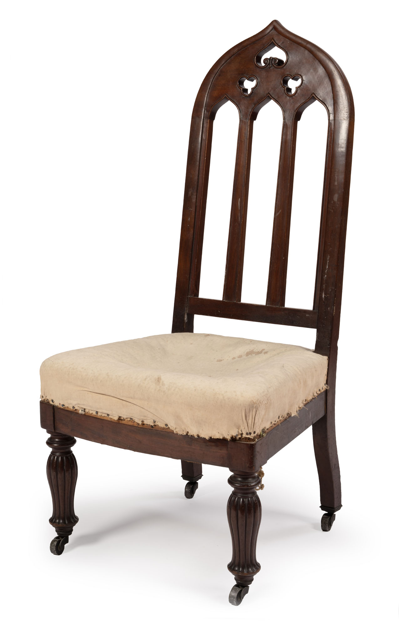 CHAISE dite « à la cathédrale » en acajou et…