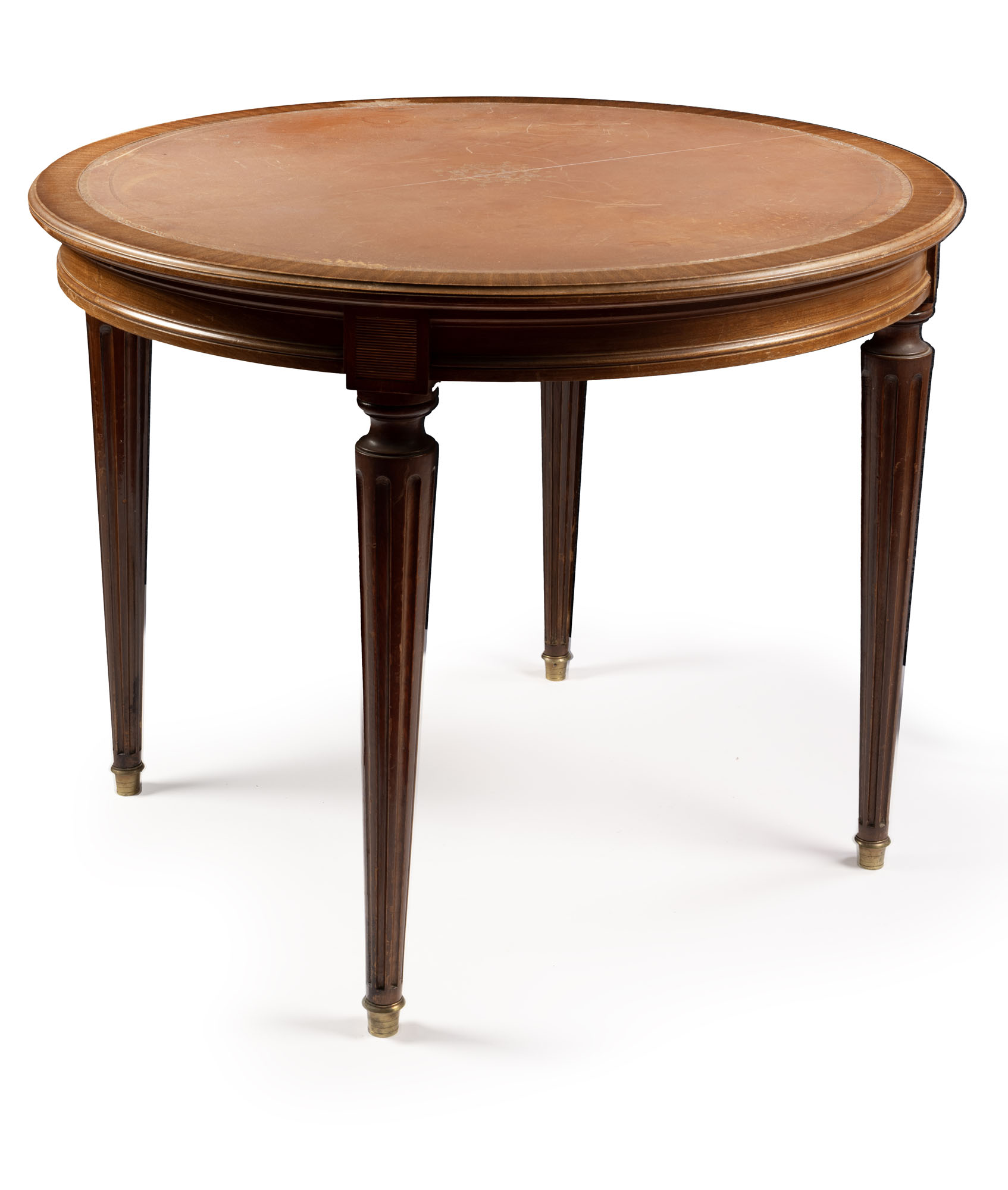 TABLE À JEU en acajou et placage d’acajou de style…