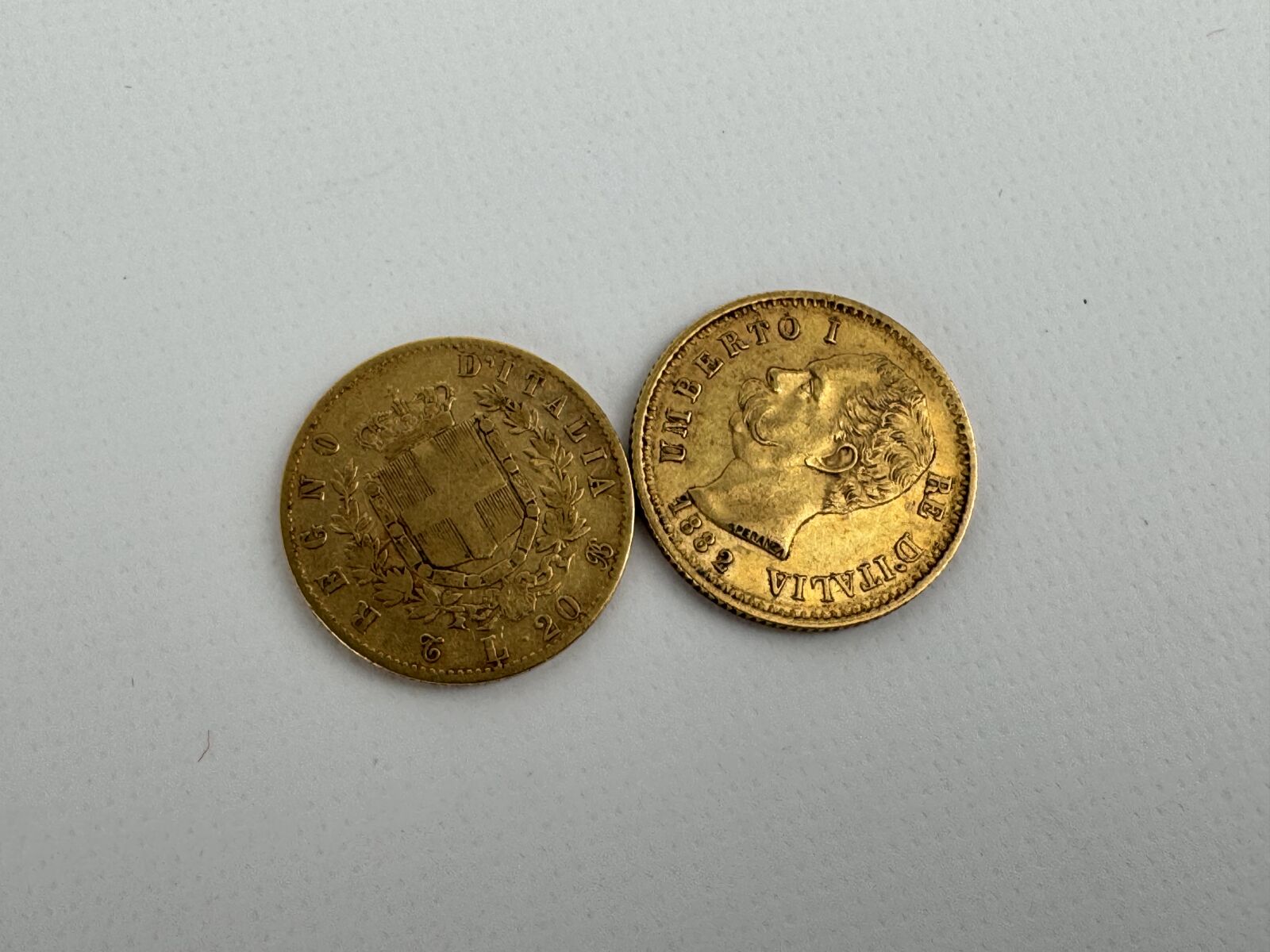 2 PIÈCES en or de 20 Francs type Union Latine…