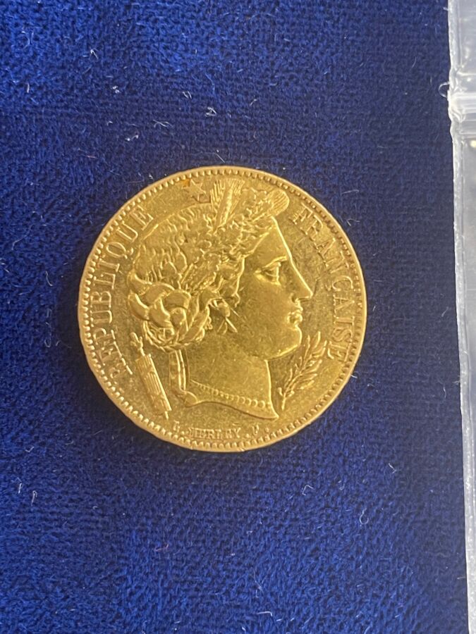 1 PIÈCE de 20 Francs or type Cérès, année 1850.