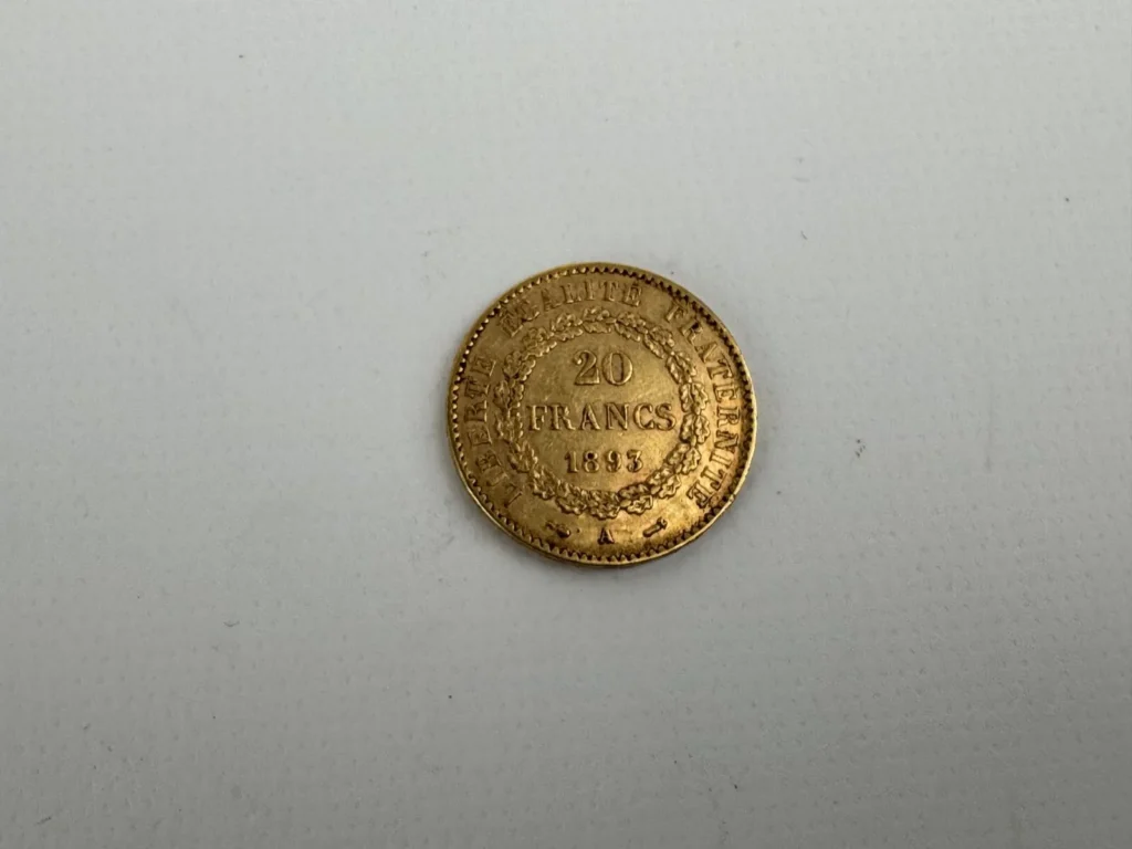 1 PIÈCE en or de 20 Francs type Génie, année…