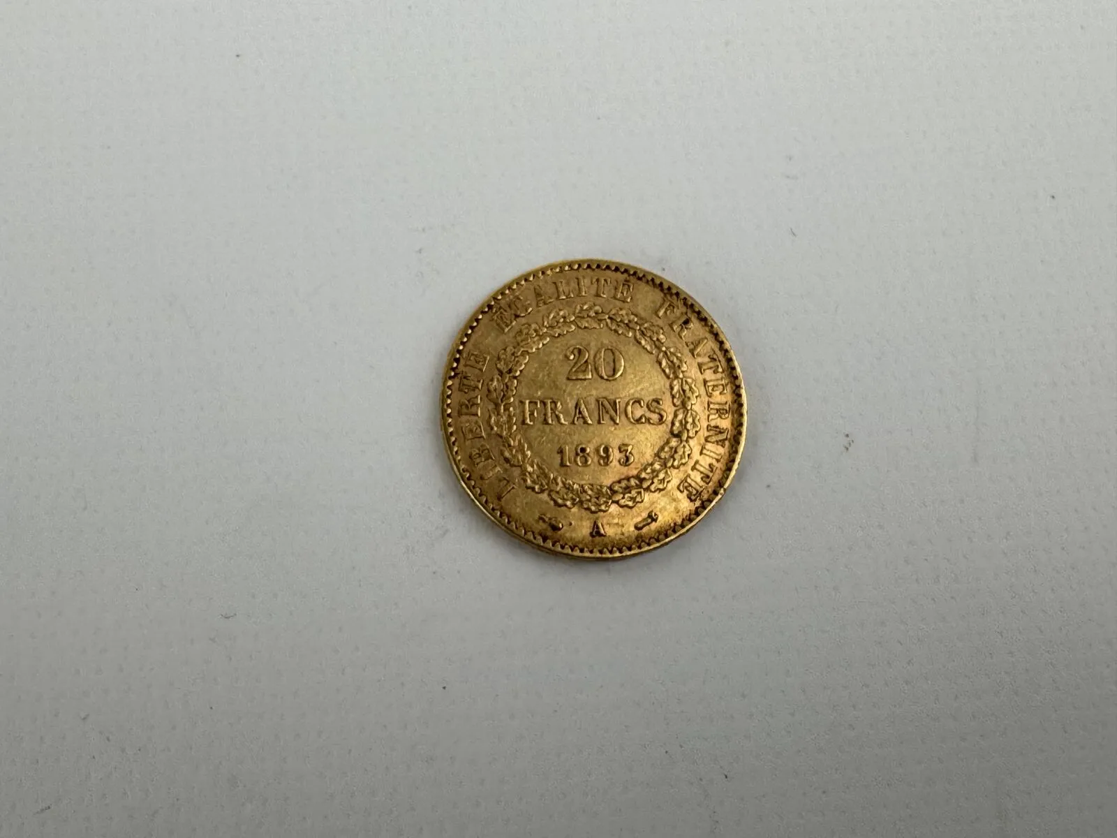 1 PIÈCE en or de 20 Francs type Génie, année…