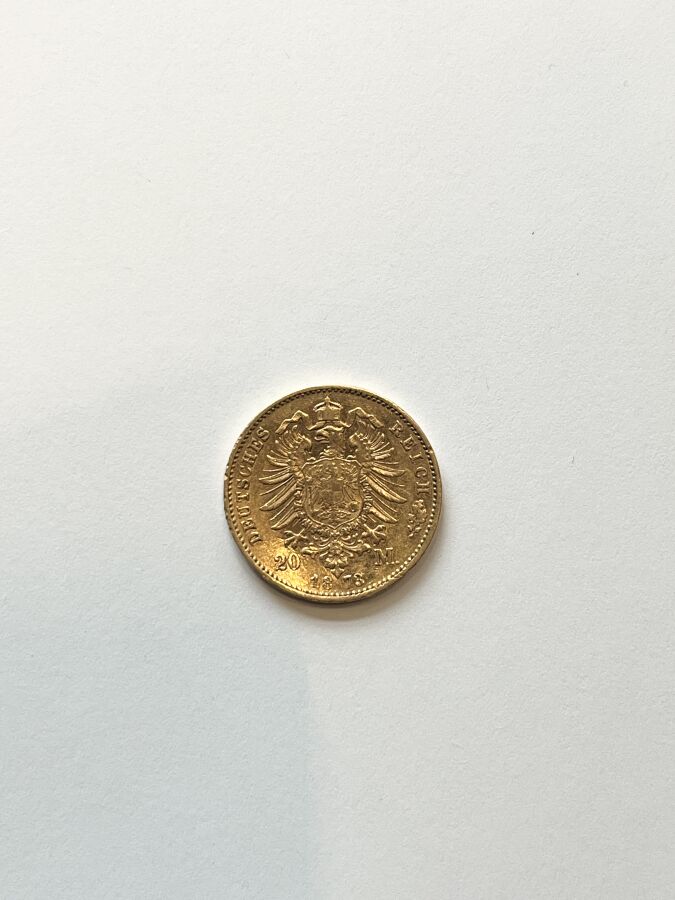 1 PIÈCE en or de 20 Mark, année 1873.
