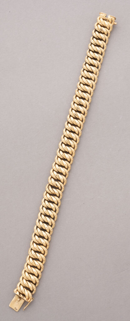 BRACELET mailles américaines en or rose 750 millièmes, fermoir cliquet…
