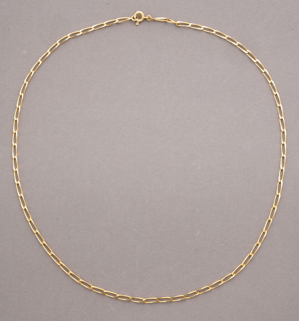 CHAINE en or jaune 750 millièmes en maille cheval, fermoir…