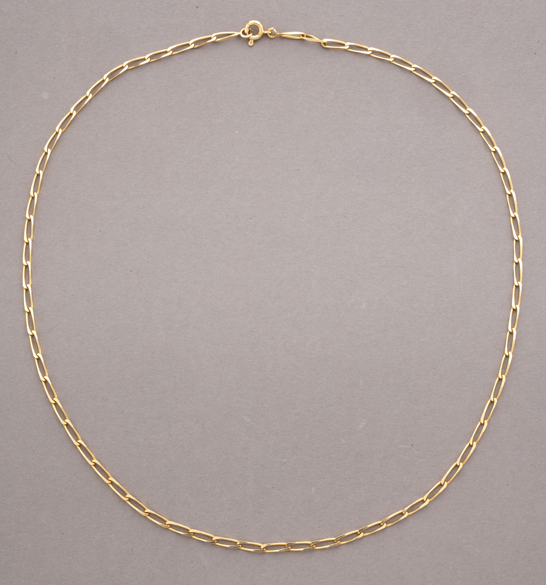 CHAINE en or jaune 750 millièmes en maille cheval, fermoir…
