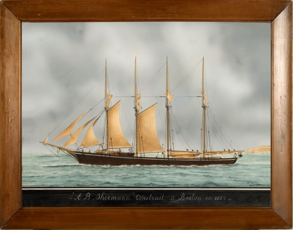PETIT Eugène (1870-?) : « Le navire A.B. Shermann, construit…