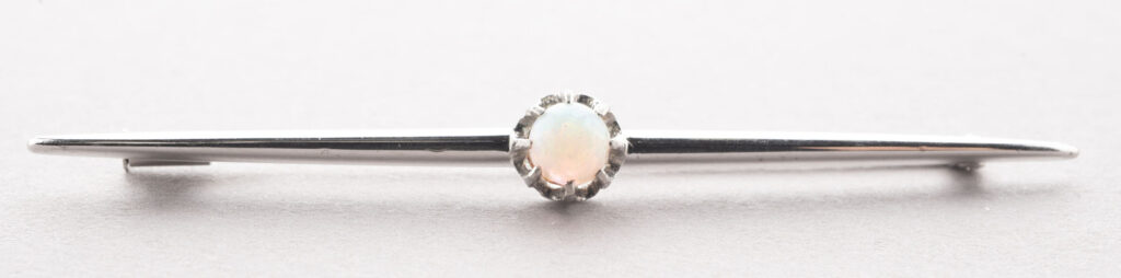BROCHE barrette en or gris 750 millièmes et platine 950…