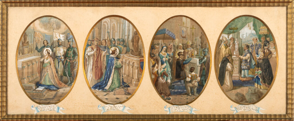 GRELLET Alexandre (1835-1918) : ENSEMBLE DE QUATRE AQUARELLES sur papier…