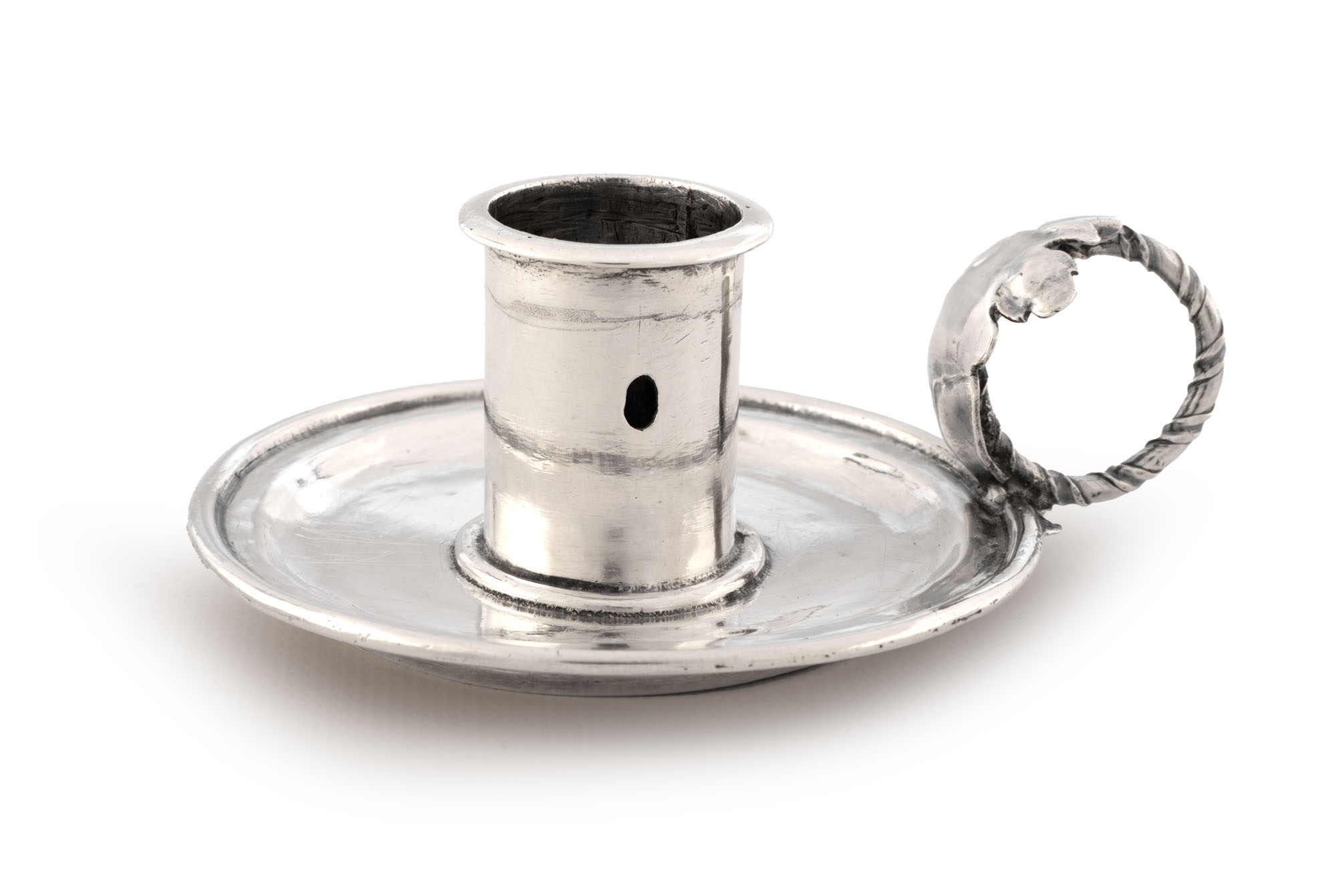 BOUGEOIR DE POUCE en argent, PARIS 1648-1649, le plateau circulaire…