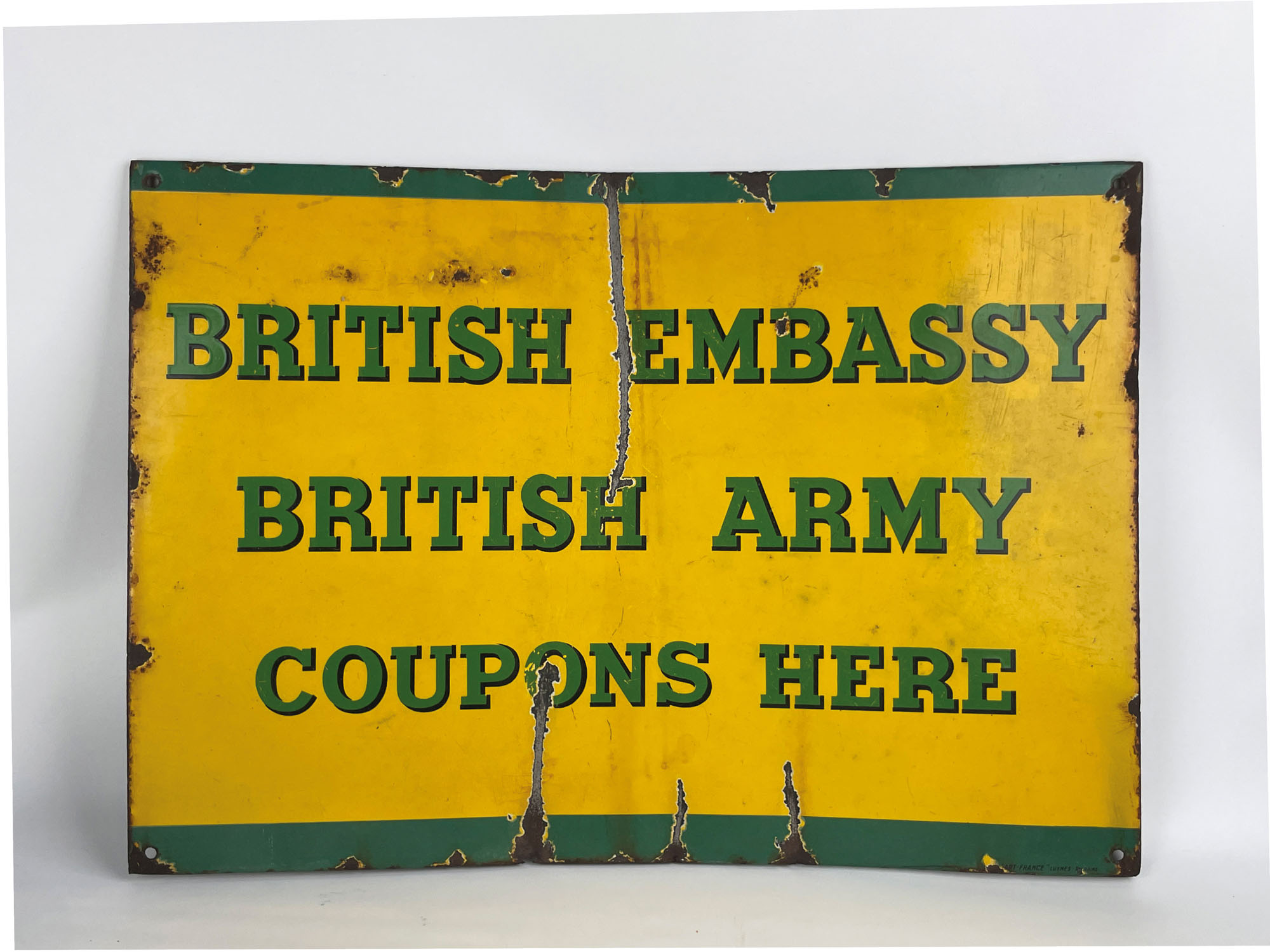 B.P. (British Petroleum), Seconde Guerre mondiale : RARE PLAQUE EMAILLEE…