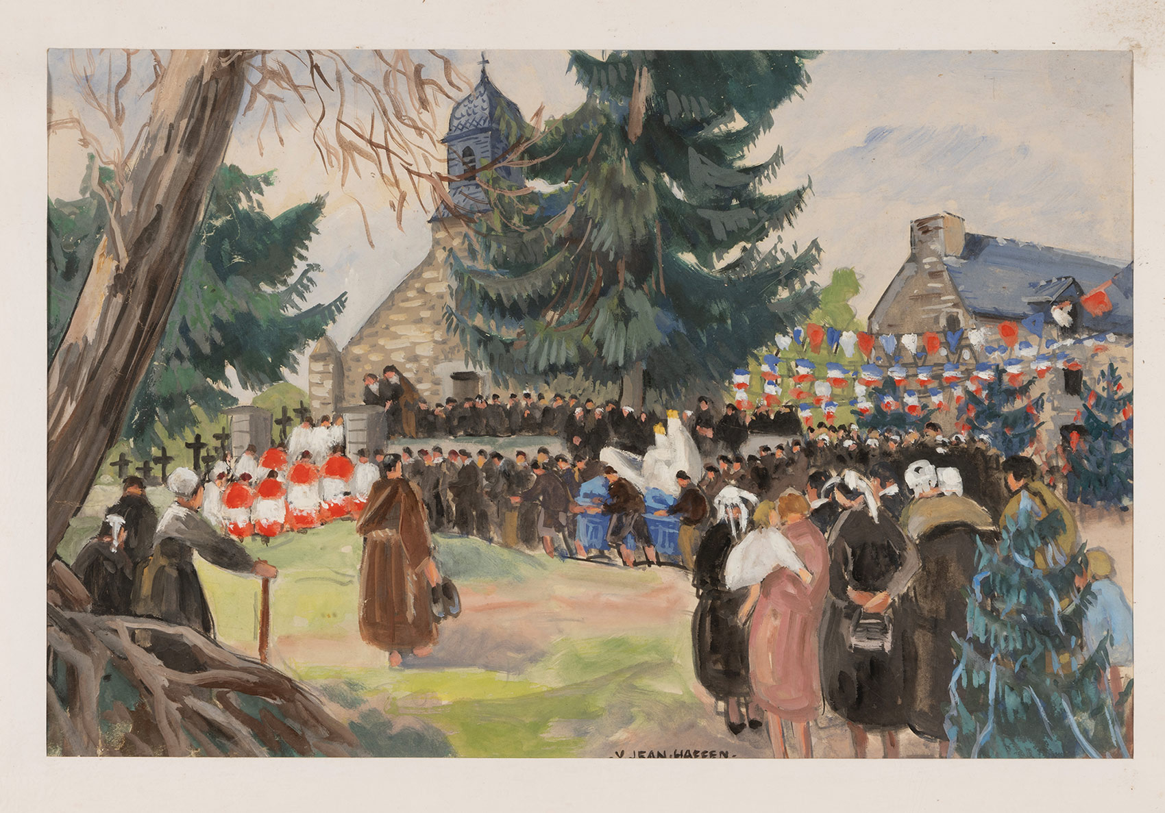 Procession religieuse dans les Côtes d’Armor