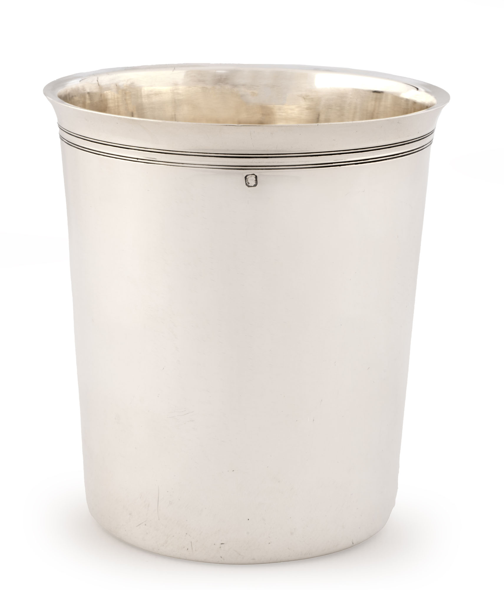 GOBELET droit en argent, poinçon Minerve 1er Titre entre 1845…