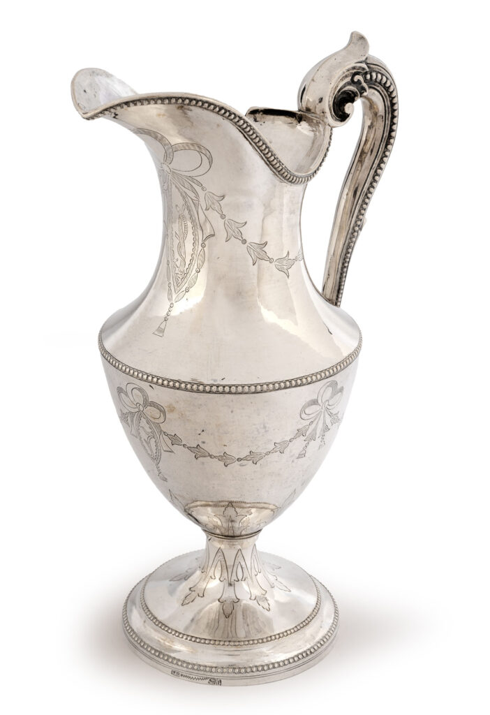 AIGUIÈRE en argent, PORTUGAL Porto 1870-1877 par l&rsquo;orfèvre « GFV…