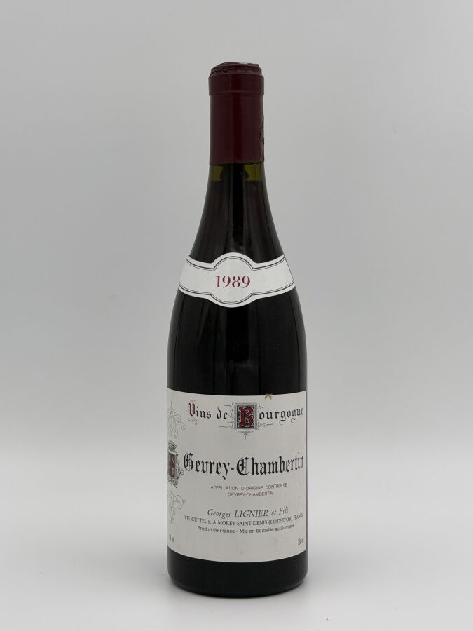 1 BOUTEILLE de Gevrey-Chambertin 1989 de Georges Lignier. Niveau 1…