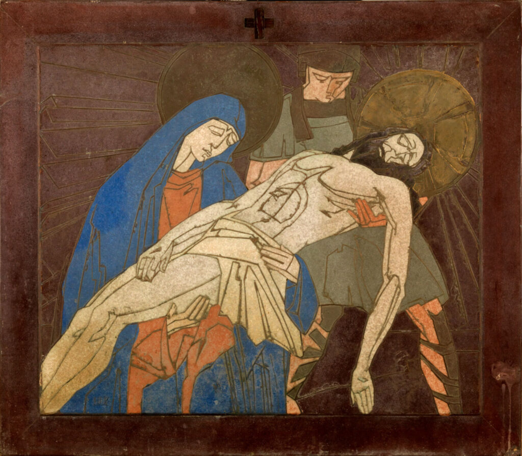 GRÜBER Jacques (1870-1936) : RARE STATION XIII (Jésus est descendu…