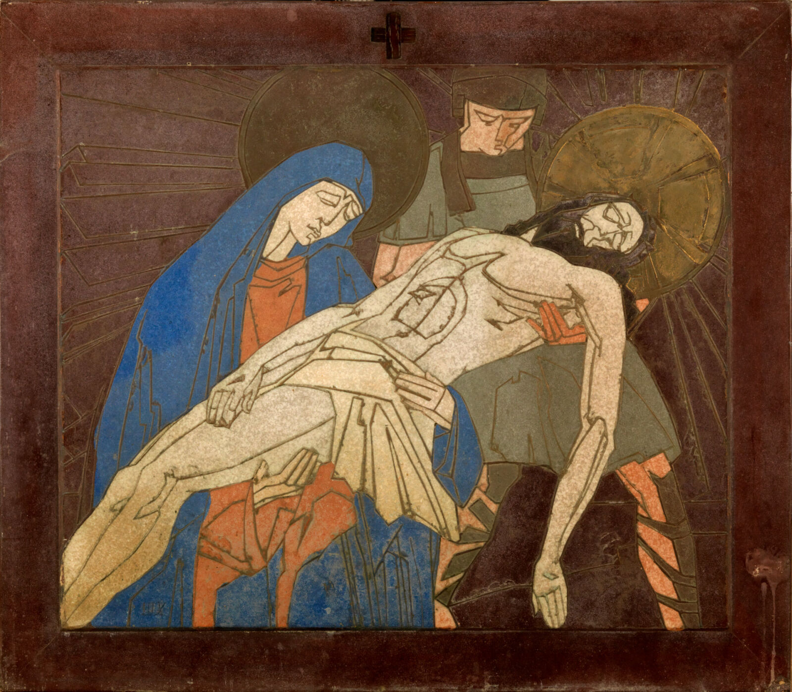 GRÜBER Jacques (1870-1936) : RARE STATION XIII (Jésus est descendu…